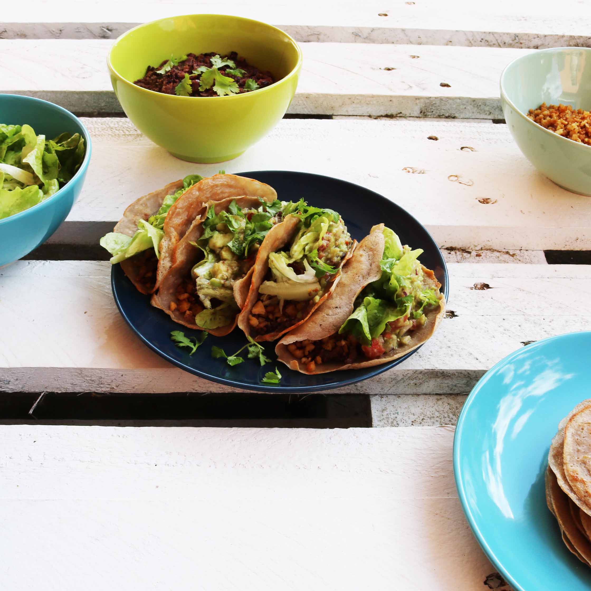Receta de tacos mejicanos veganos sin gluten